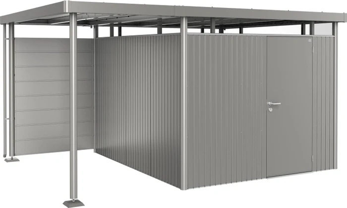 Biohort Rückwand für Seitendach S quarzgrau-metallic