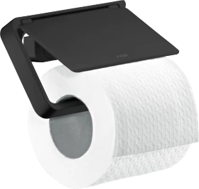 Hansgrohe AXOR Universal Softsquare Toilettenpapierhalter mit Deckel mattschwarz