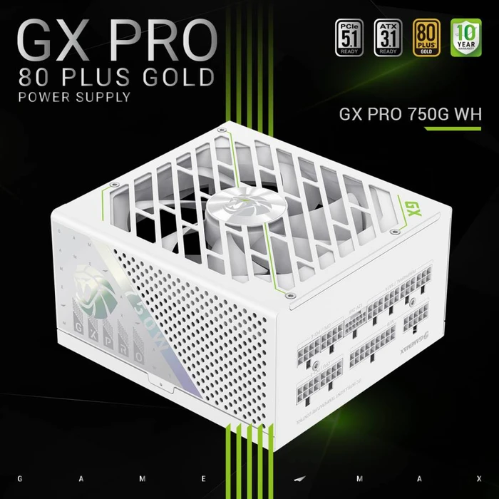 GameMax GX Pro Gold 750G WH weiß 750W, ATX 3.1