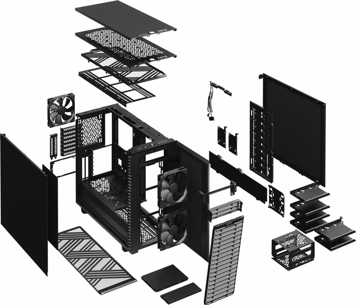 Fractal Design Define 7 Black Solid, schallgedämmt