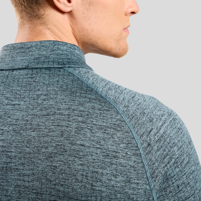 Odlo Tencia Midlayer Half Zip Funktionsshirt langarm provincial blue melange (Herren)