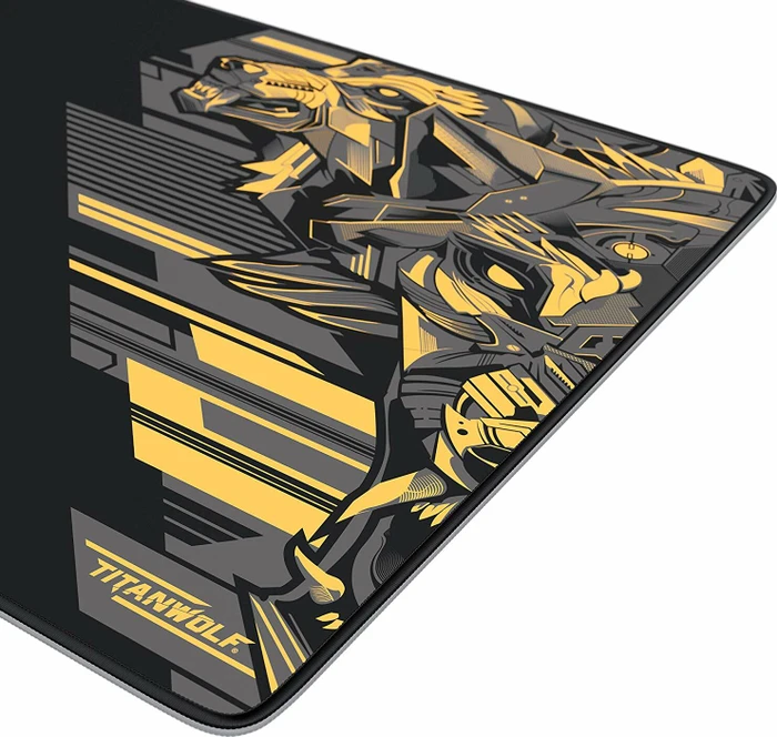 Titanwolf Vector Yellow XXL Speed Gaming-Mauspad, schwarz/gelb