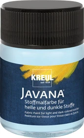 Kreul Javana Stoffmalfarbe für helle und dunkle Stoffe, eisblau, 50ml