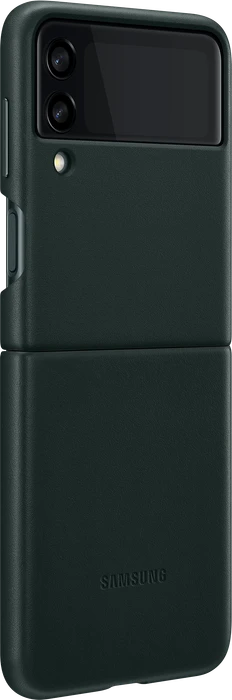 Samsung Leather Cover für Galaxy Z Flip 3 grün