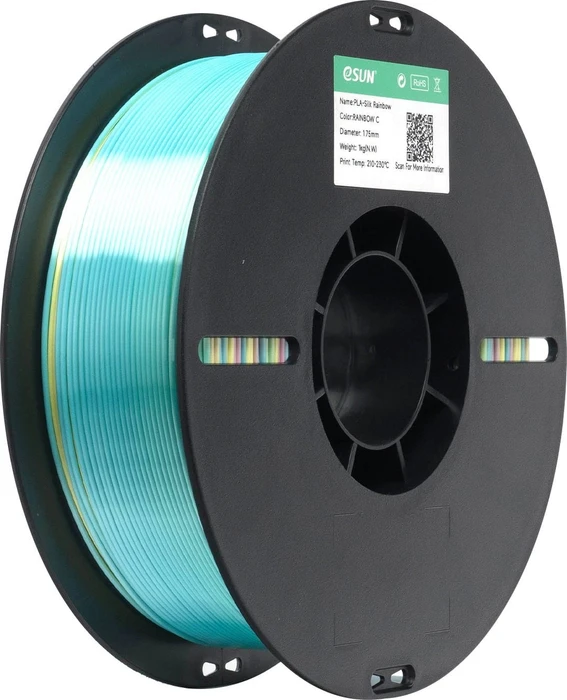 eSUN PLA Silk Rainbow C, blau, Spule, 1.75mm, 1.00kg