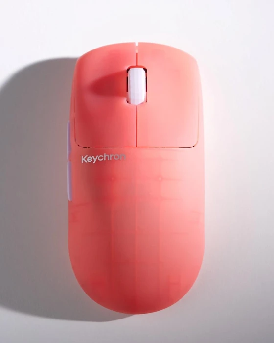 Keychron G6 HE 8K UltraLight Wireless Mouse, Frosted Pink, USB/Bluetooth