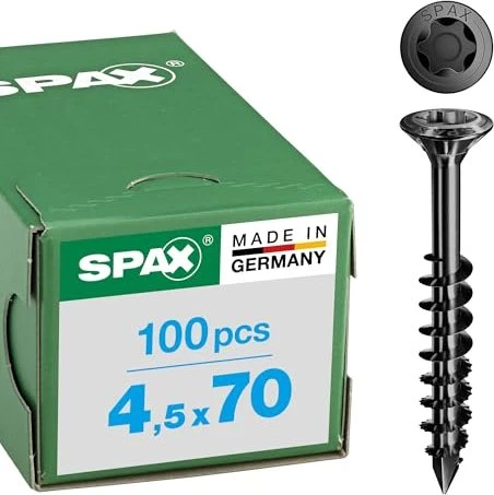 Spax BLAX Edelstahl rostfrei A2 T-STAR plus T20 Fassadenschraube, 4.5x70mm, 100 Stück