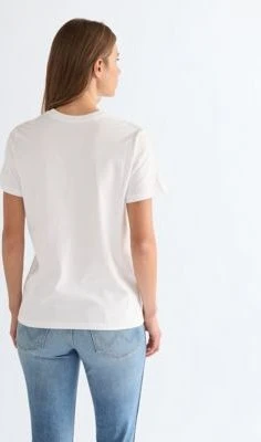 Wrangler Round T-Shirt kurzarm weiß (Damen)