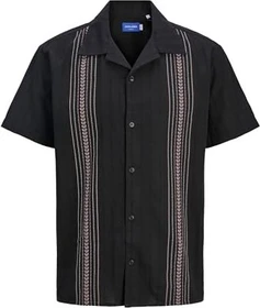 Jack & Jones Relaxed Fit Hemd kurzarm schwarz (Herren)