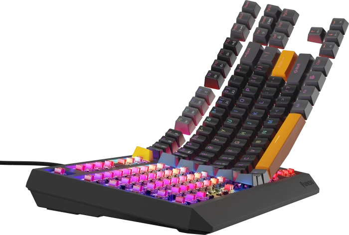 Genesis Thor 230 TKL, Anchor Gray Positive, LEDs RGB, hot-swap, Outemu Red, USB, US