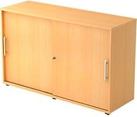 Hammerbacher Schiebetürenschrank 2OH V1752S, Relinggriff, buche, Aktenschrank