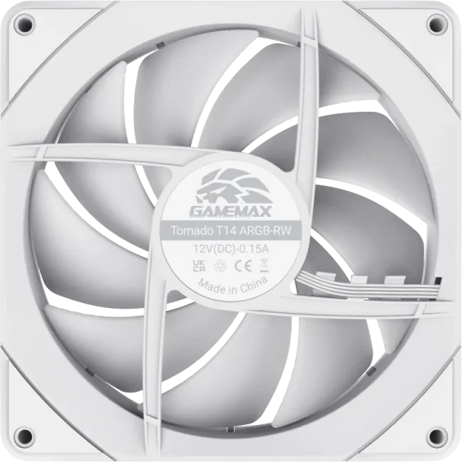 GameMax Tornado T14 ARGB-RW, weiß, 140mm