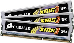 Corsair XMS3 UDIMM 6GB Kit, DDR3-1600, CL9-9-9-24
