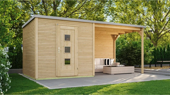 Weka wekaLine 413 B 546x250cm Gartenhaus natur