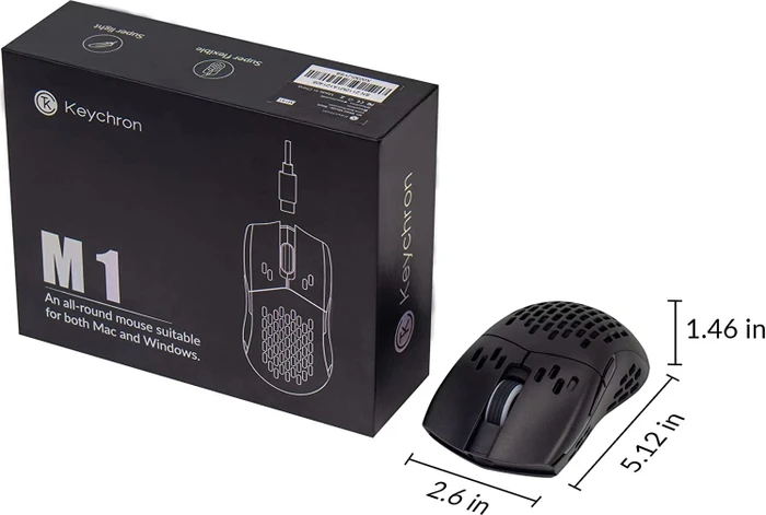 Keychron M1 Ultra-Light Gaming Mouse schwarz, USB