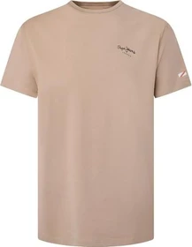 Pepe Jeans Logodruck Slim Fit T-Shirt kurzarm stowe beige (Herren)