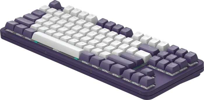 Dark Project ALU87A Violet Gaming Keyboard, weiß/violett, LEDs RGB, g3ms Sapphire, USB, US