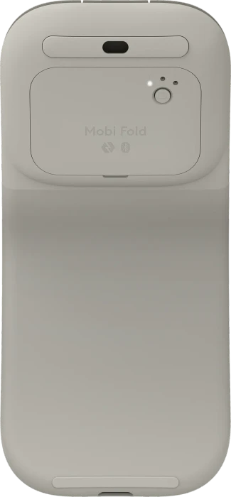 Logitech Mobi Fold Ultra-portable Wireless Mouse Sand, beige/grau, Logi Bolt, USB/Bluetooth