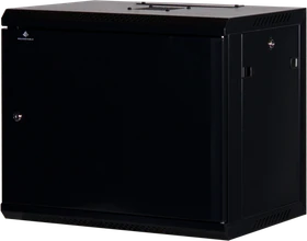 Rockstable 19" Wandschrank 9HE, Stahltür, IP2X, schwarz, 440mm tief