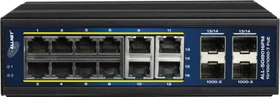 Allnet SGI Industrial Railmount Gigabit Managed Switch, 12x RJ-45, 4x SFP, PoE+ (ALL-SGI8016PM / 189896)