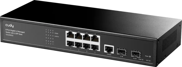 Cudy GS20 Rackmount Gigabit Managed Switch, 8x RJ-45, 2x SFP