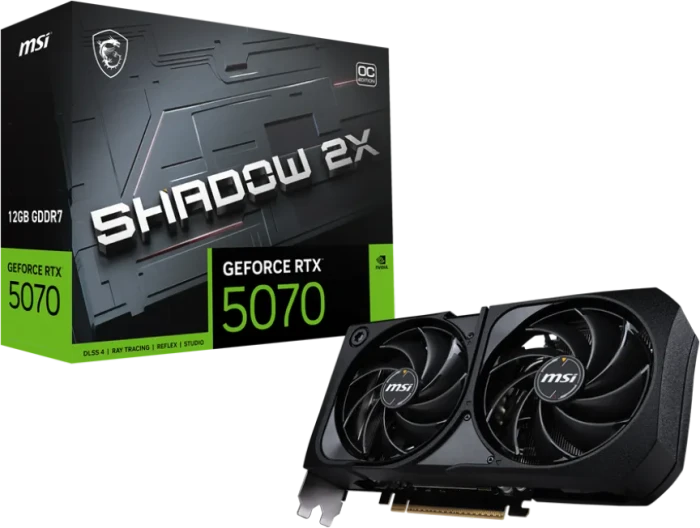 MSI GeForce RTX 5070 12G Shadow 2X OC, G5070-12S2C, 12GB GDDR7, HDMI, 3x DP