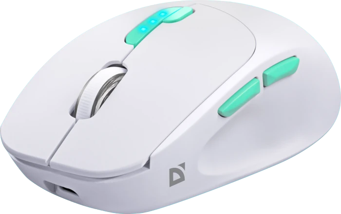 Defender Nitta MM-307 Wireless Optical Mouse weiß/türkis, USB/Bluetooth