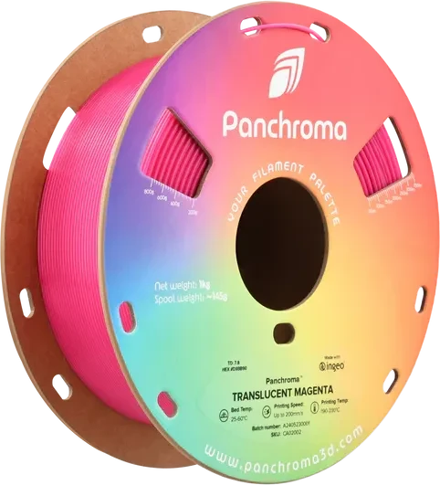 Polymaker Panchroma PLA Translucent, Magenta, Spule, 1.75mm, 1.00kg