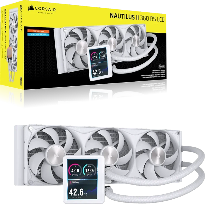 Corsair Nautilus II 360 RS LCD, weiß