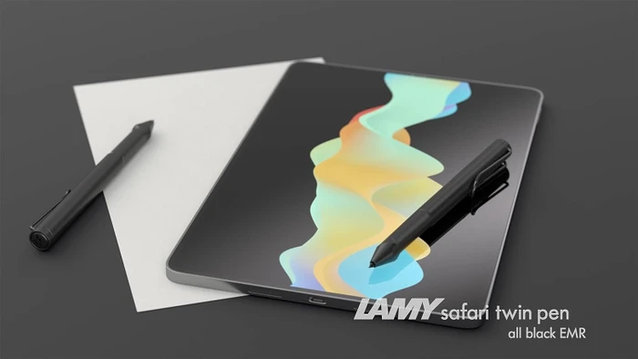 Lamy Safari Twin Pen all-black EMR, PC/EL-Spitze, schwarz