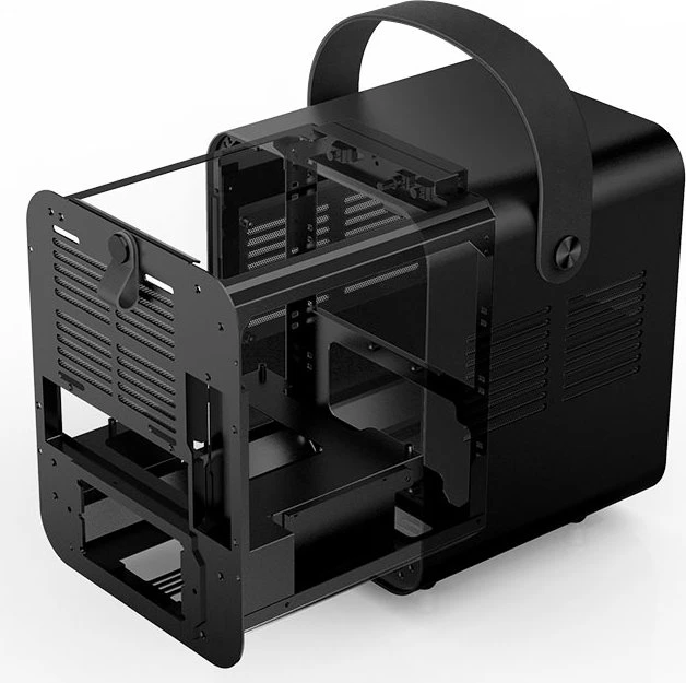 Jonsbo Jonsplus BO 100, schwarz, Glasfenster, Mini-ITX