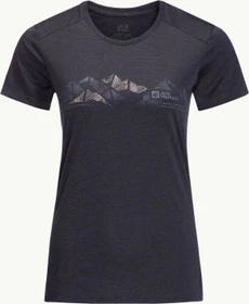 Jack Wolfskin Crosstrail Graphic Funktionsshirt kurzarm graphit (Damen)
