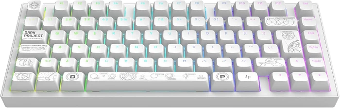 Dark Project ALU81A Terra Nova Wireless Gaming Keyboard, weiß, LEDs RGB, g3ms Moonstone, USB/Bluetooth, DE