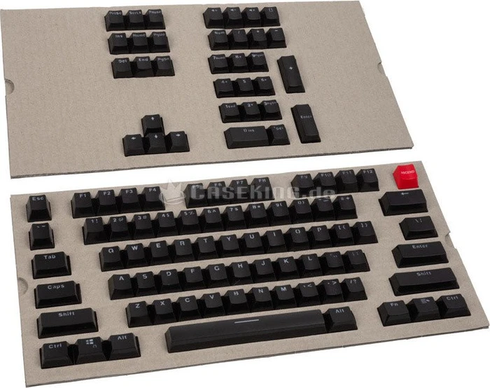 Glorious Keycap Set, Kunststoff (ABS) Double-Shot, schwarz, 105 Tasten (104+1), ANSI-US