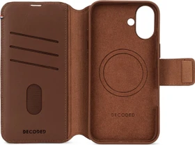 Decoded Leather Detachable Wallet Case für Apple iPhone 16 Plus Tan Brown