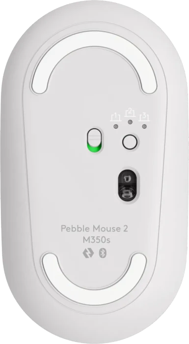 Logitech M350s Pebble Mouse 2 weiß, Logi Bolt, USB/Bluetooth
