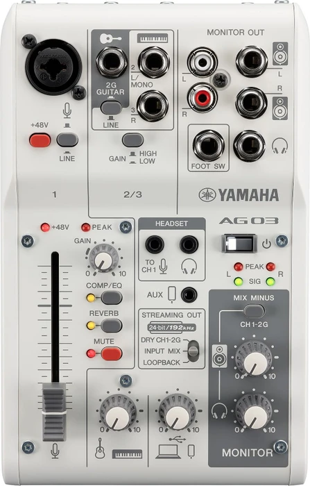 Yamaha AG03MK2 LSPK Live Streaming Pack weiß