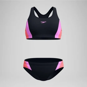 Speedo Colorblock Splice Optik 2.0 Bikini-Set schwarz/rosa (Damen)