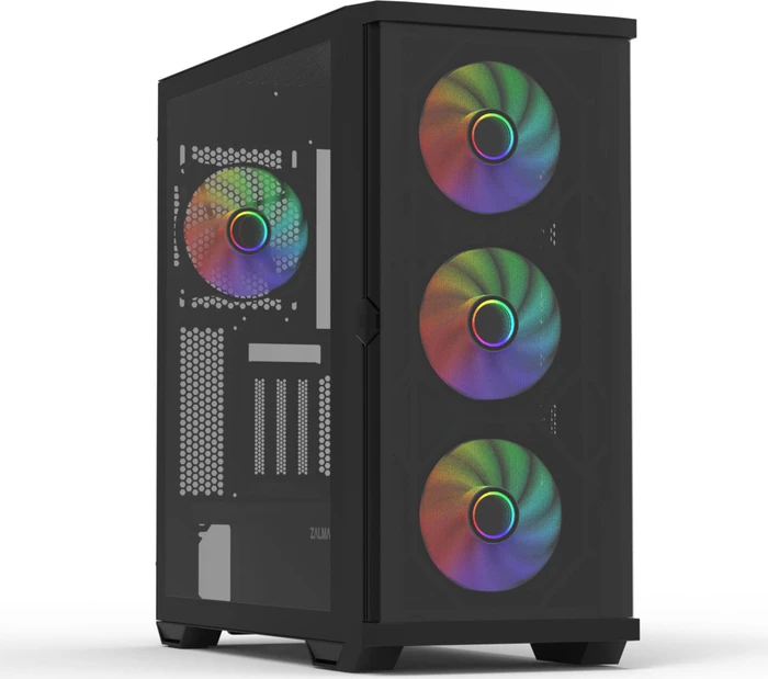 Zalman Z10 Duo, schwarz, Glasfenster