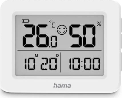 Hama Lefkada Hygrometer-Temperaturstation weiß, digital