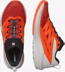 Salomon Sense Ride 5 lunar rock/shocking orange/fiery red (Herren)