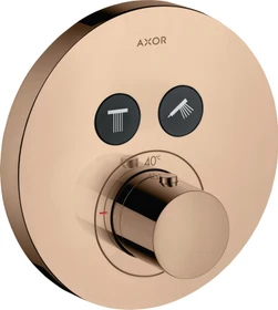 Hansgrohe Axor ShowerSelect rund Thermostat mit 2 Ventilen polished red gold