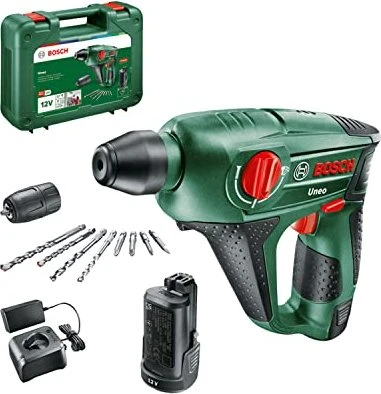 Bosch DIY Uneo Akku-Bohrhammer inkl. Koffer + 2 Akkus 2.5Ah + Zubehör
