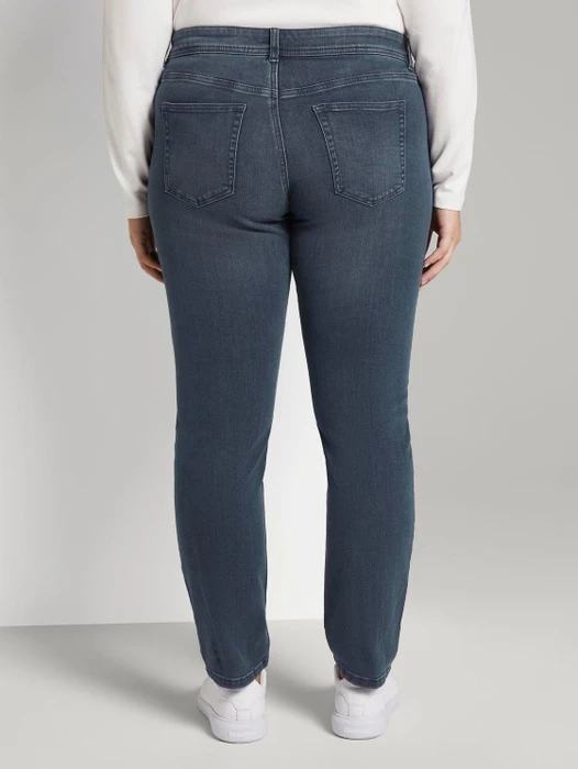 Tom Tailor Plus Slim Jeans Jeans used dark stone blue denim (Damen)