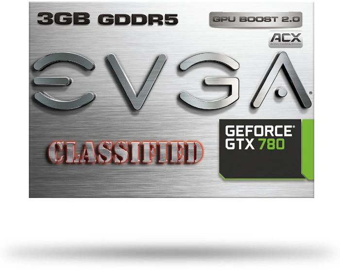 EVGA GeForce GTX 780 Classified ACX Cooler, 3GB GDDR5, 2x DVI, HDMI, DP