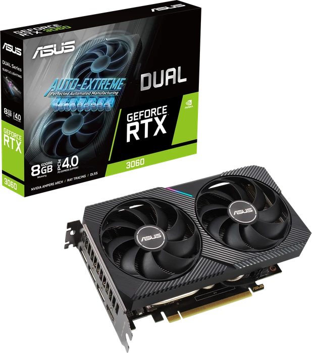ASUS Dual GeForce RTX 3060, DUAL-RTX3060-8G, 8GB GDDR6, HDMI, 3x DP