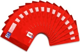Oxford Schulheft, A5, Lineatur 6, rot, 16 Blatt, 15er-Pack
