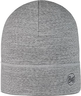 Buff Solid Merino Lightweight Mütze light grey