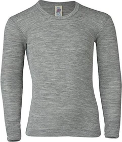 Engel Kinder-Shirt Funktionsshirt langarm hellgrau melange (Junior)