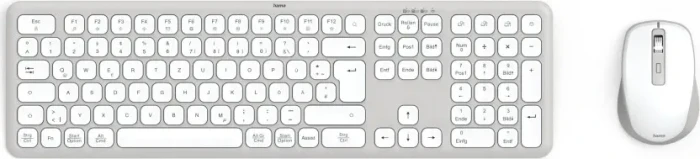 Hama WKM-550 Multi-Device-Tastatur-Maus-Set, weiß, USB/Bluetooth, DE